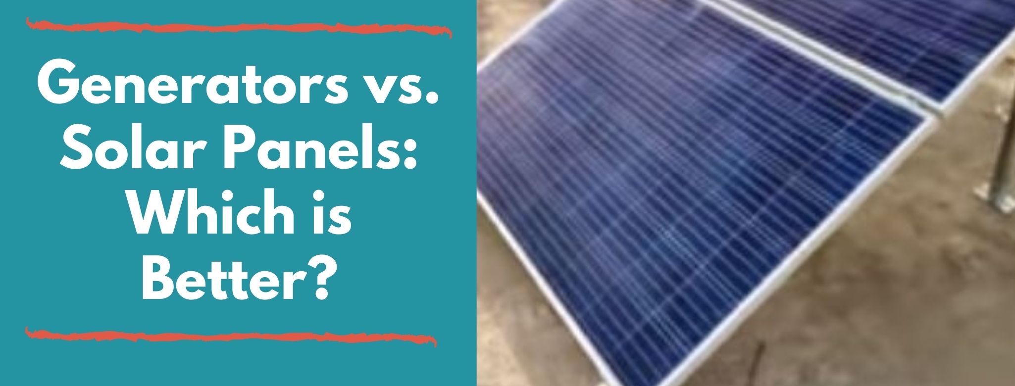 Comparison between Solar Panel and Generator